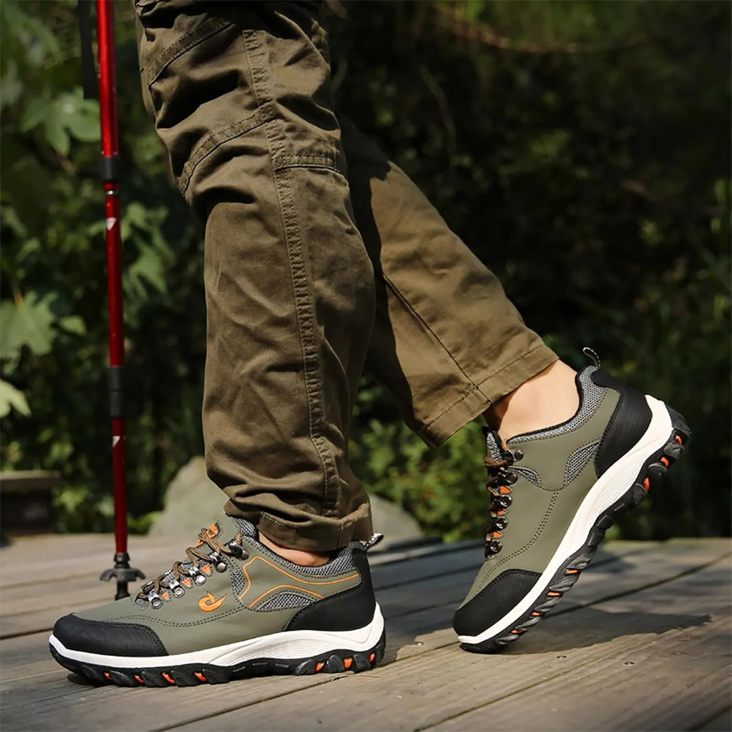 Walking Shoes For Men Slip-On Loafer Trekking Shoes Work Sneakers Waterproof Sneakers Hiking Sneakers Work Shoes