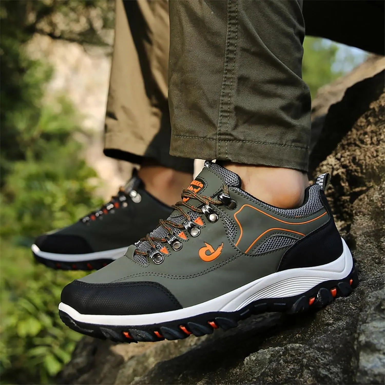 Walking Shoes For Men Slip-On Loafer Trekking Shoes Work Sneakers Waterproof Sneakers Hiking Sneakers Work Shoes
