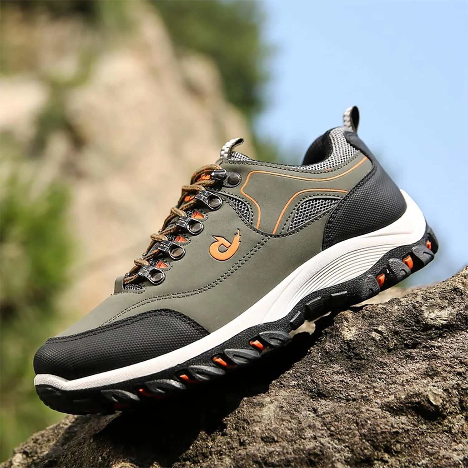 Walking Shoes For Men Slip-On Loafer Trekking Shoes Work Sneakers Waterproof Sneakers Hiking Sneakers Work Shoes