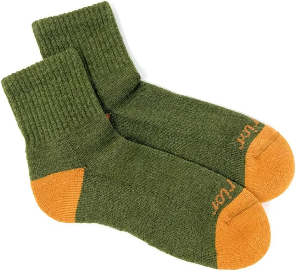 Warrior Alpaca Socks - Comfort Cushioned Retro Solid Quarter Crew for Adults - Unisex
