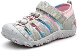 Weestep Toddler Little Kid Boys and Girls Close Toe Hook Loop Sandal