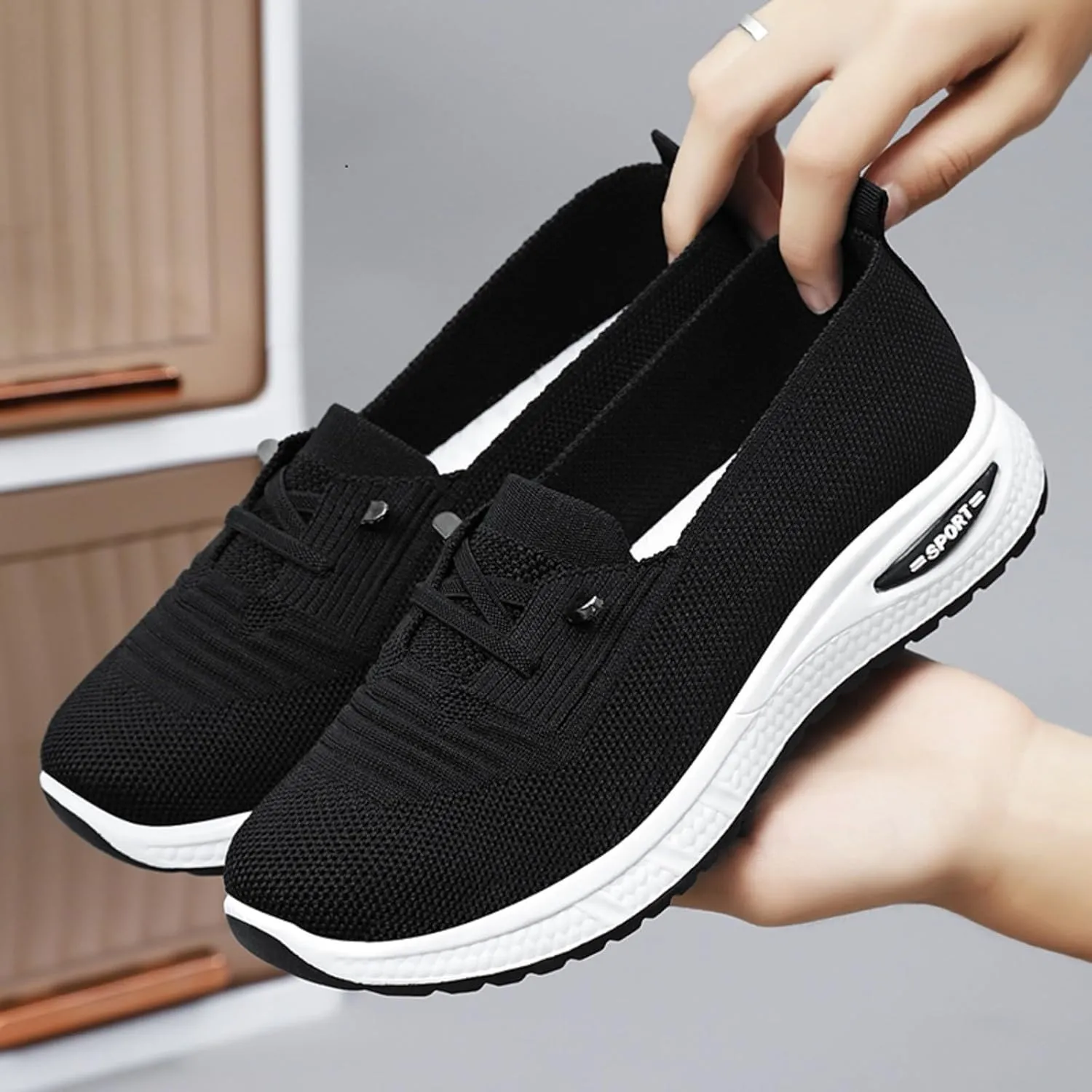 Women Comfy Orthopedic Walking Shoes, 2024 New Orthopedic Women's Breathable Slip On Arch Support Non-Slip Sneakers