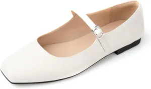 Women Mary Jane Shoes,Slip On Ankle Strap Dress Flat Shoes