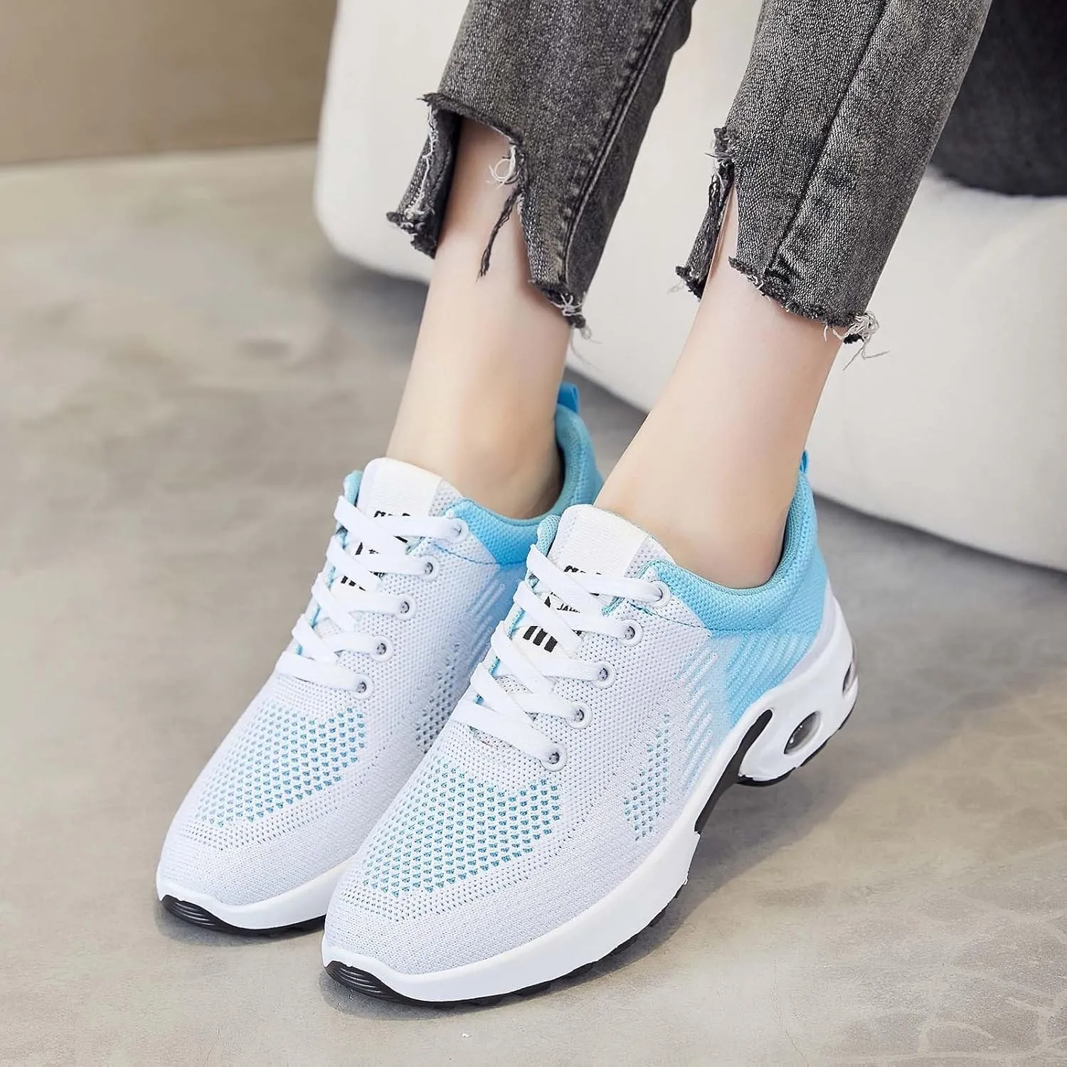Women Running Shoes Arch Support Wide Sneakers Orthopedic Stretch Cushion Shoes Wide Width Toe Box Shoe Plantar Fasciitis Tennis Sneakers