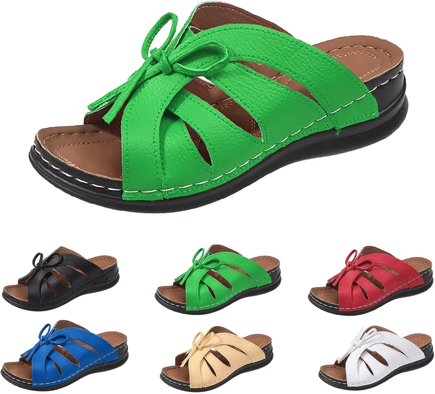 Women Shoes Comfortable Thick Soled Wedge Sandals Fashionable Beach Bohemian Sandals Slip on Sandals Women Comfort