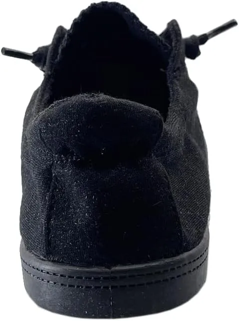 Women Slip-On Linen Canvas Lace-Up Fashion Sneaker