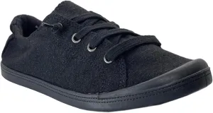 Women Slip-On Linen Canvas Lace-Up Fashion Sneaker