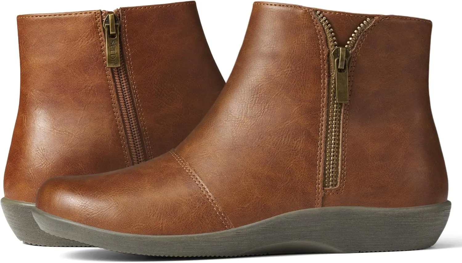 Women's Ankle Boots Flat Booties Ruched Casual Short Boots Arch Support Comfortable Walking Boots for Women