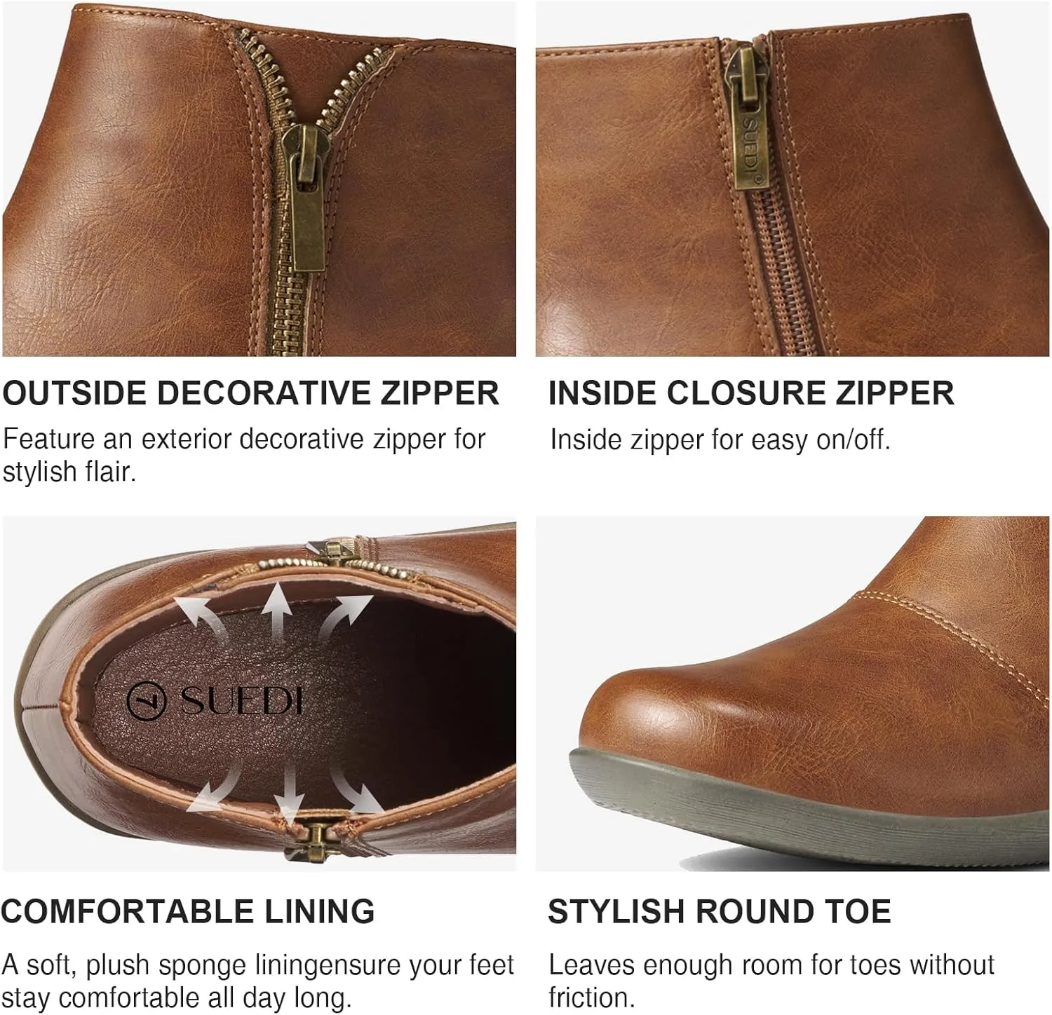 Women's Ankle Boots Flat Booties Ruched Casual Short Boots Arch Support Comfortable Walking Boots for Women