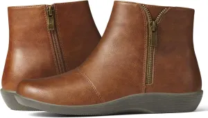 Women's Ankle Boots Flat Booties Ruched Casual Short Boots Arch Support Comfortable Walking Boots for Women