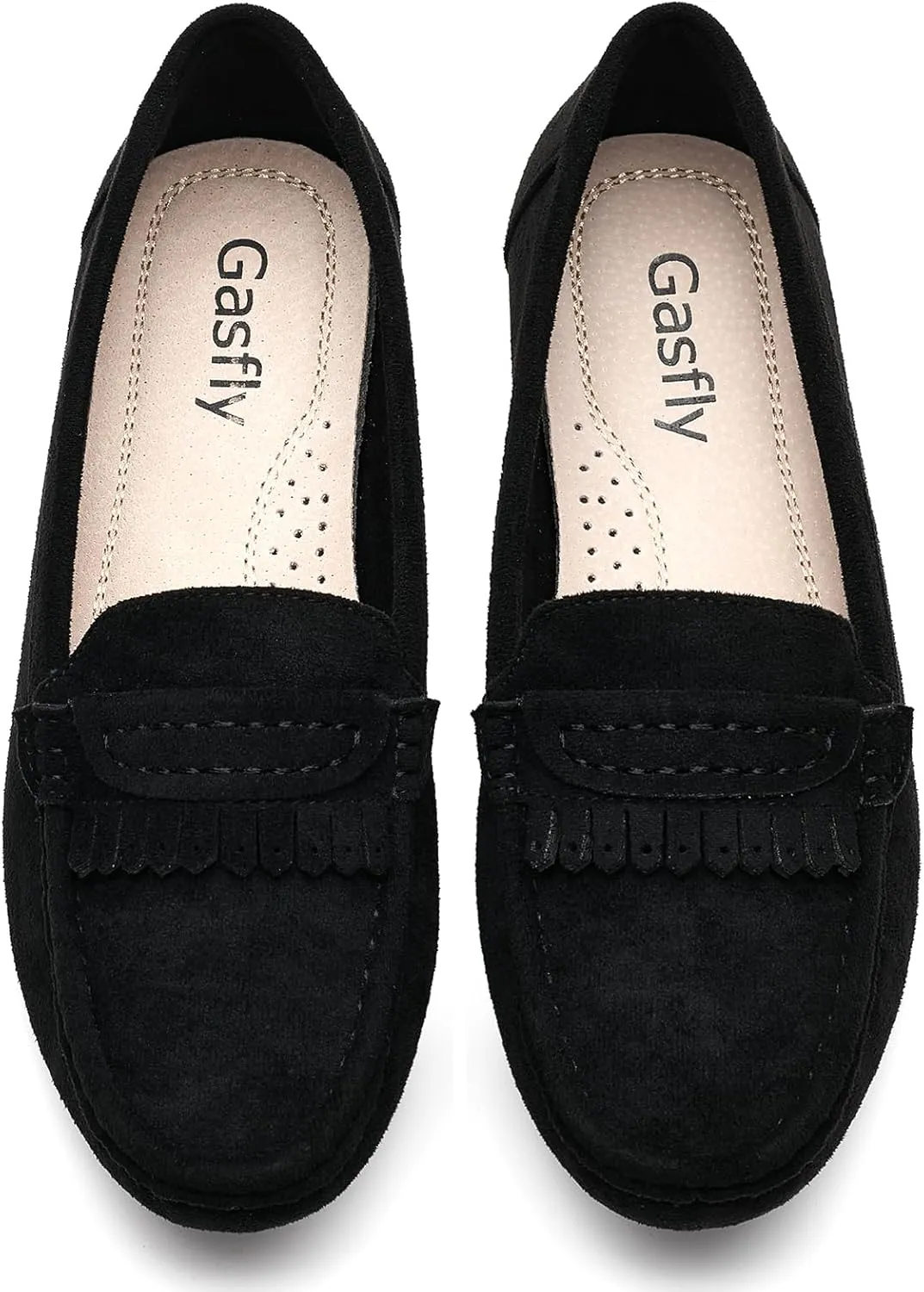 Women's Business Loafers Work Casual Flats Shoes Lightweight Penny PU Leather Slip On Walking Shoes