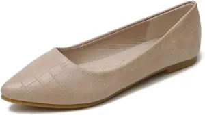 Women's Fashion Pointed Toe Ballets Flat Shoes Casual Simple Slip on Walking Driving Shoes