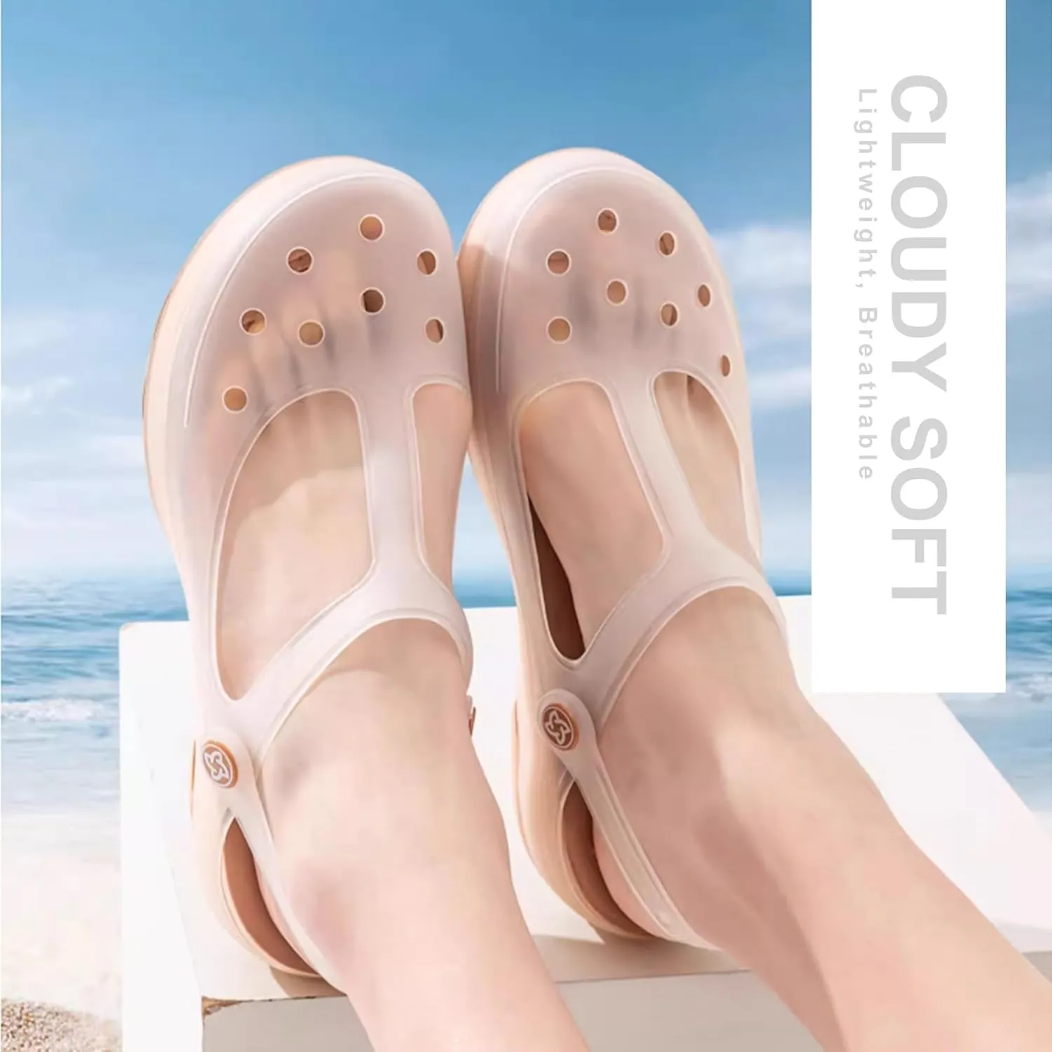 Women's Garden Clogs, Non Slip Platform Mules and Clogs Jelly Hole Shoes