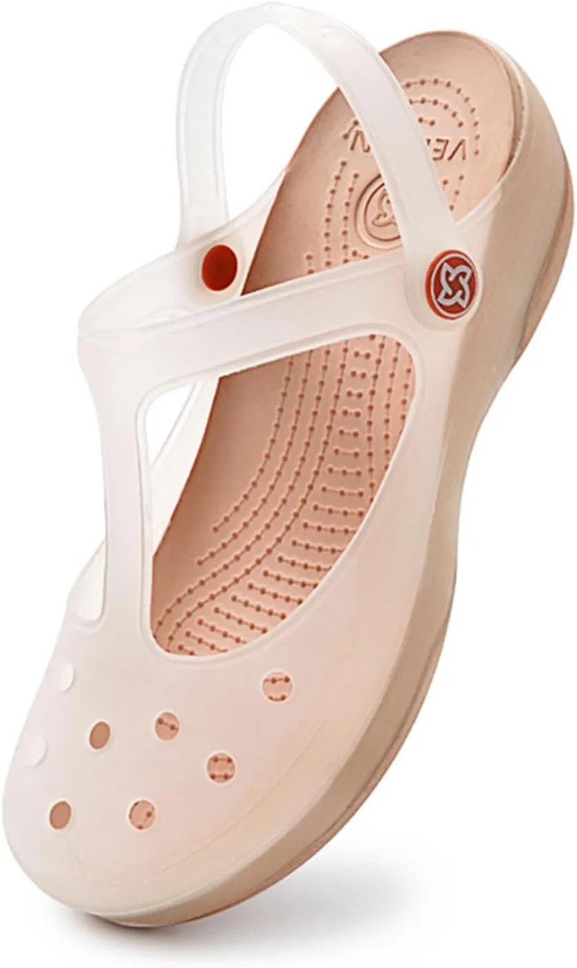 Women's Garden Clogs, Non Slip Platform Mules and Clogs Jelly Hole Shoes