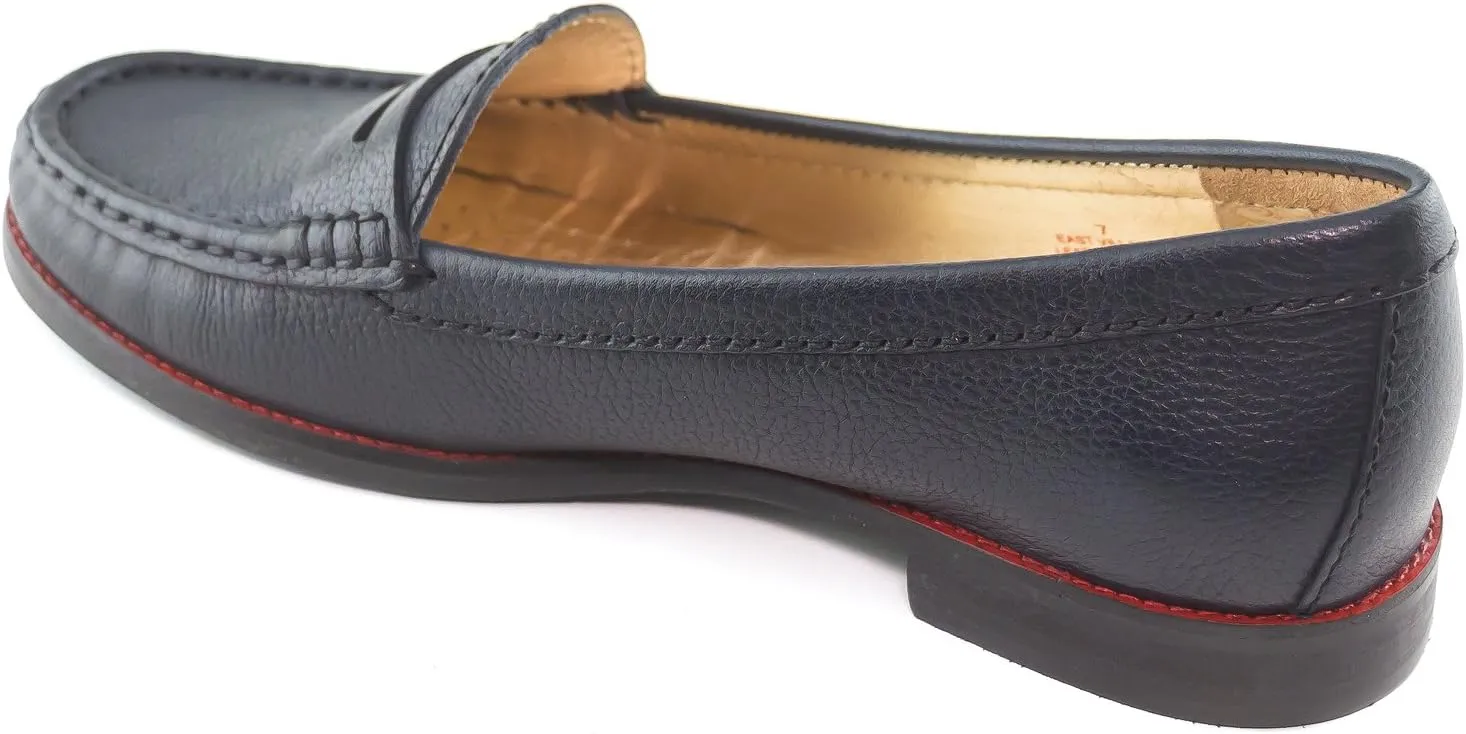 Womens Genuine Leather Comfort Slip on Penny Loafers