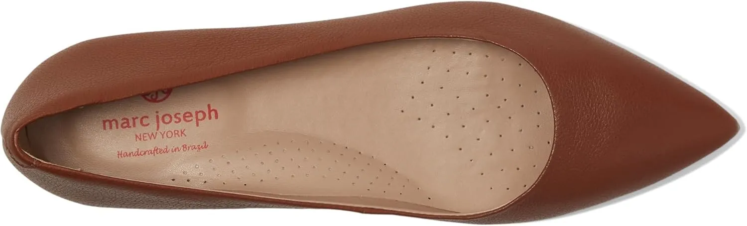 Womens Genuine Leather Comfort Slip on Pointed Toe Dress Flat