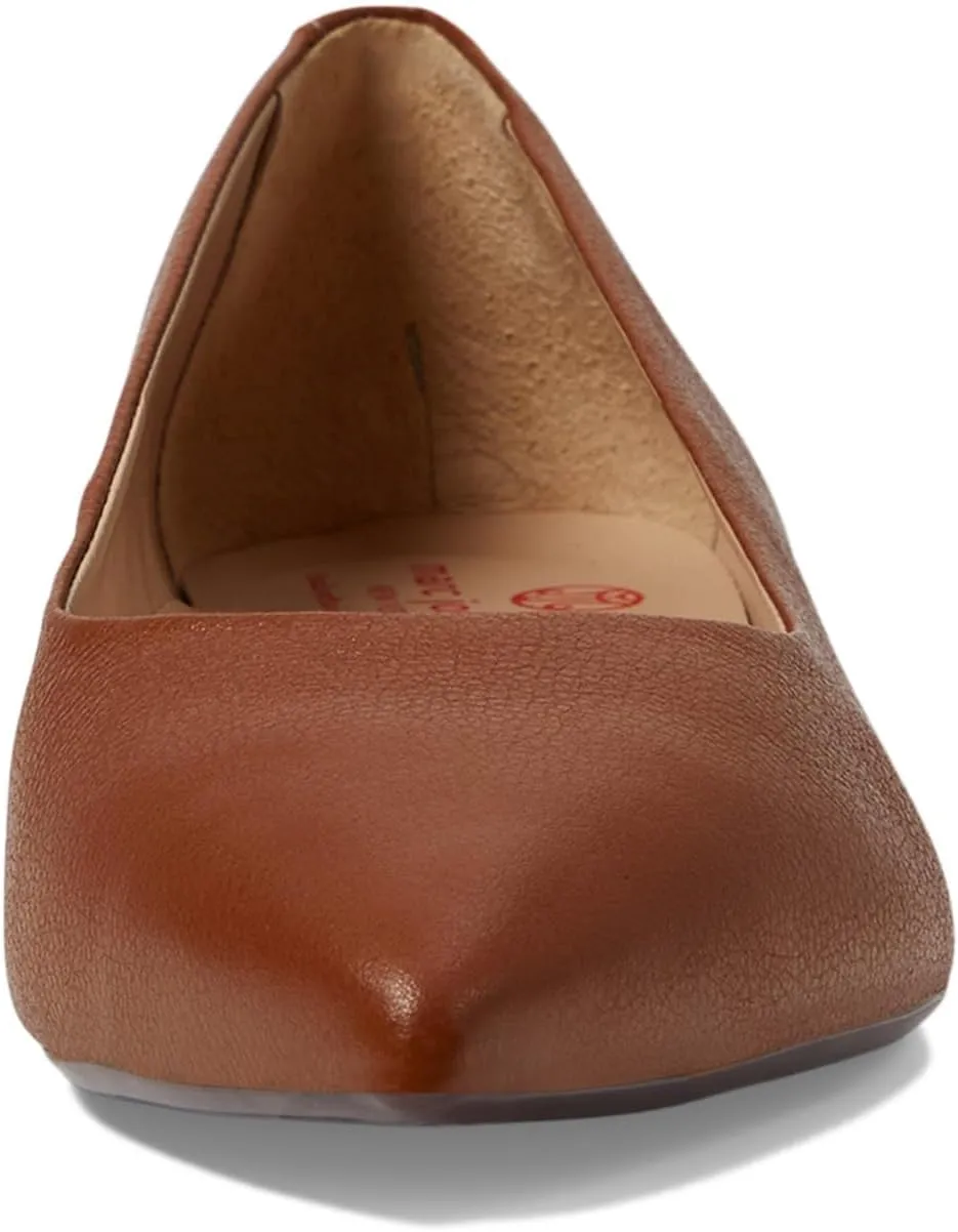 Womens Genuine Leather Comfort Slip on Pointed Toe Dress Flat