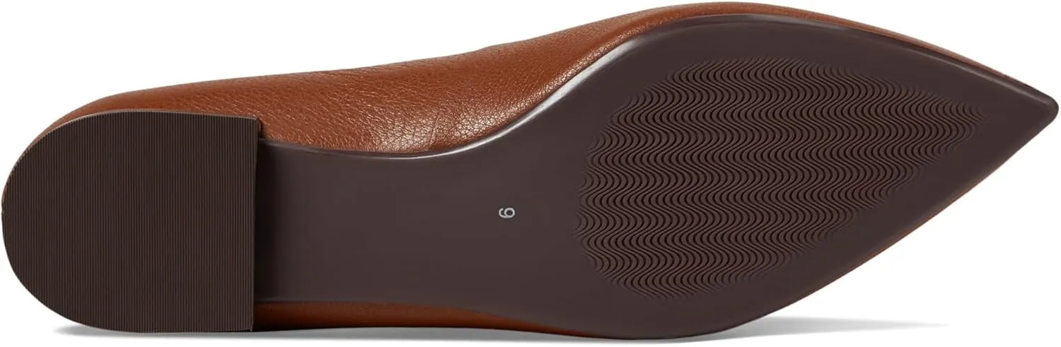 Womens Genuine Leather Comfort Slip on Pointed Toe Dress Flat