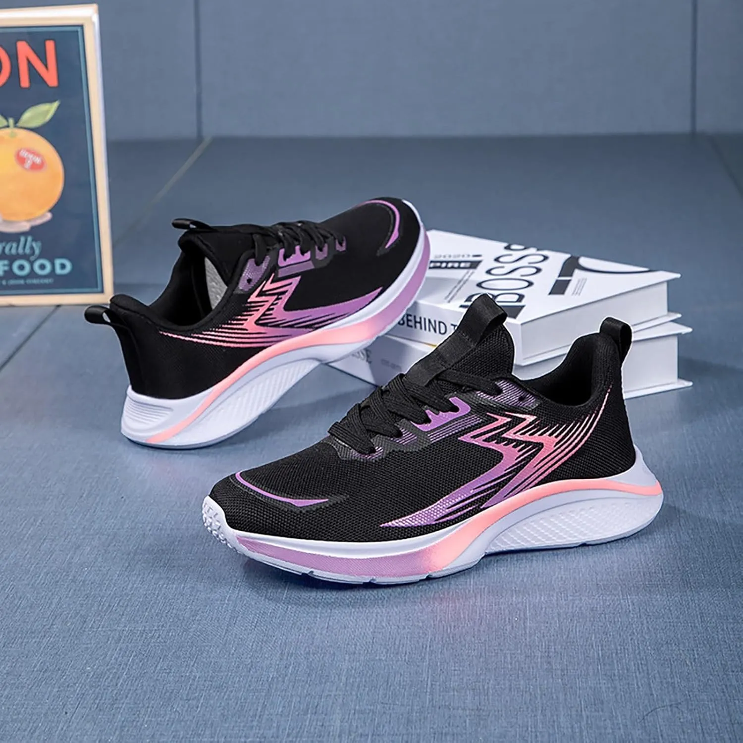Womens Non Slip Slip On Shoes Casual Walking Sneakers Lightweight Canvas Comfortable Flat Fashion Loafers