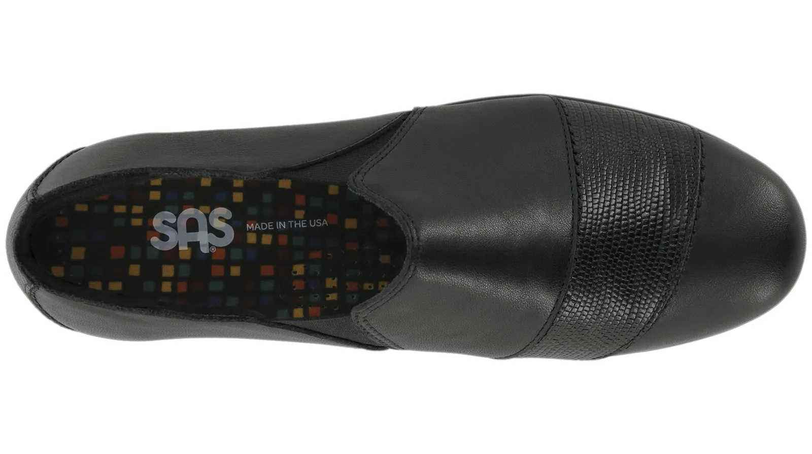 Women's Nora Slip On Loafer in Black / Lizard