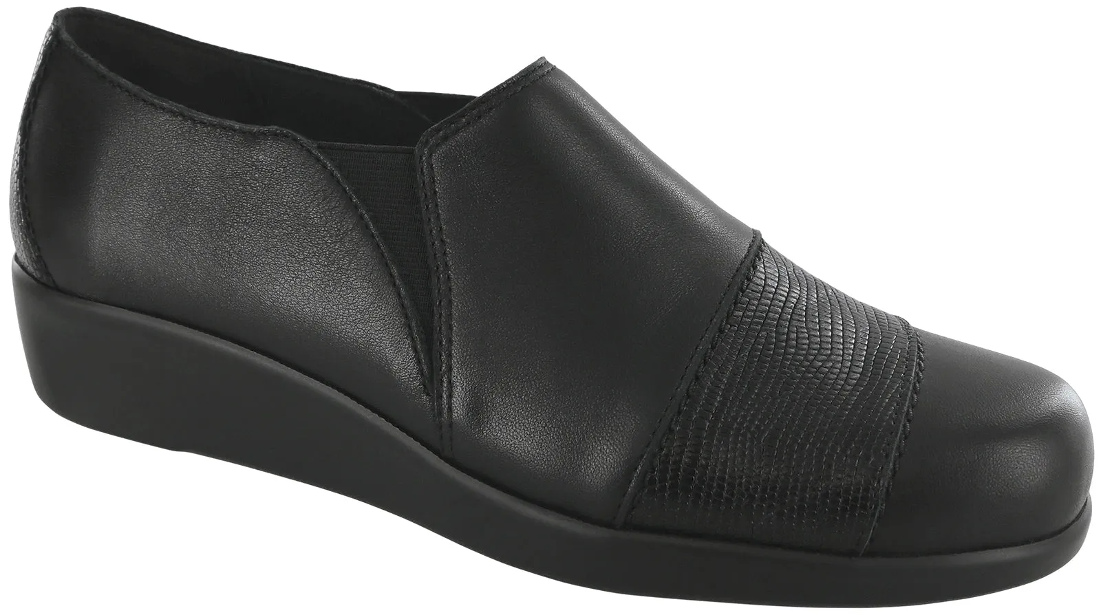 Women's Nora Slip On Loafer in Black / Lizard