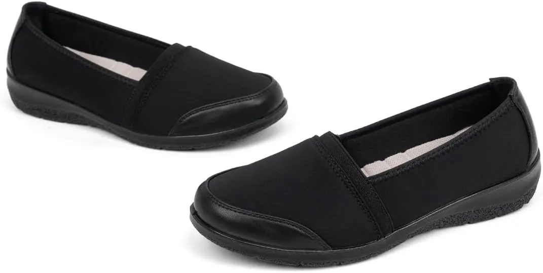 Women's Orthopedic Loafers Stretchy Slip-on Comfort Walking Work Flat Shoes for Bunions