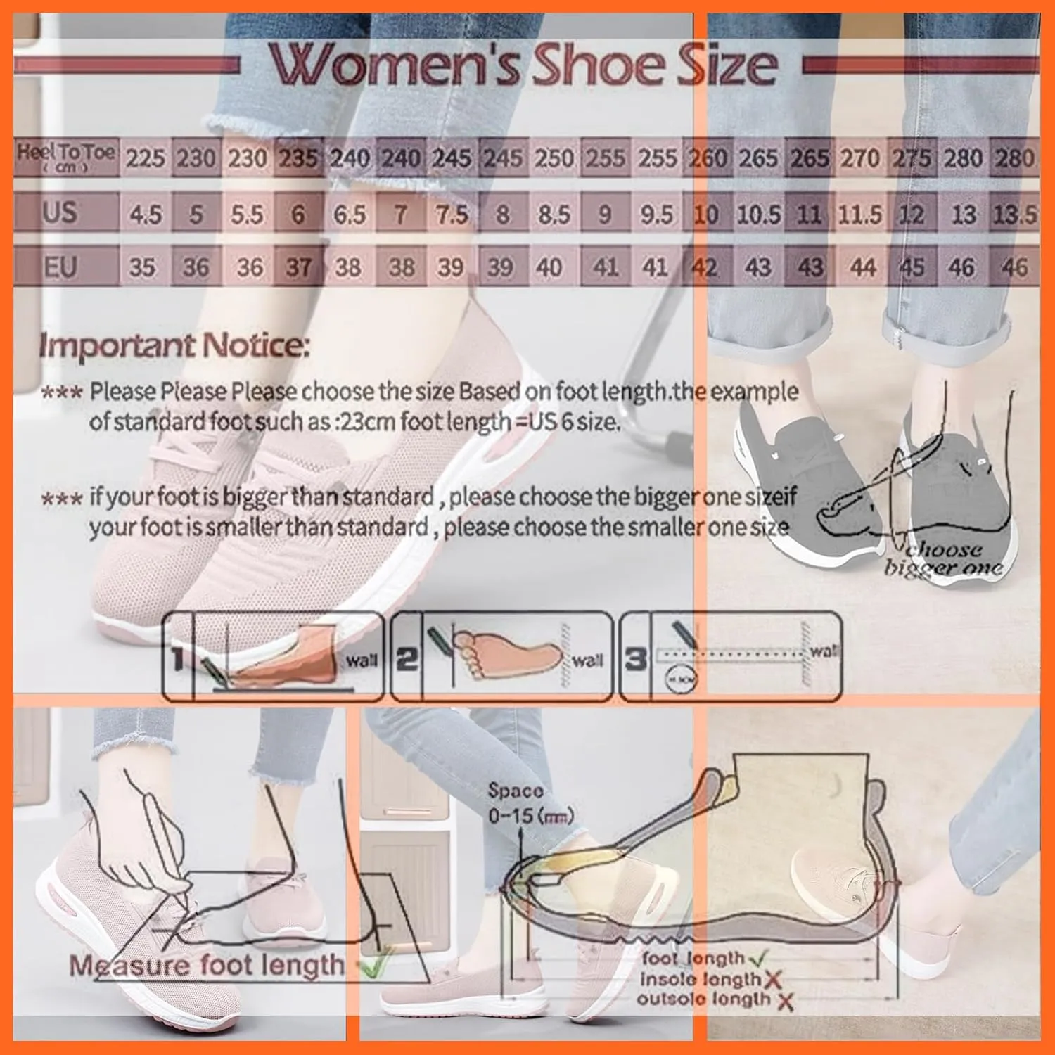 Women's Orthopedic Slip-On Walking Shoes Breathable Mesh, Arch Support, Non-Slip, Lightweight Wide Width Sneakers with Soft Sole & Memory Foam