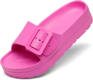 Women's Platform & Wedge Sandals with Arch Support for Woman Slides Comfort Lightweight Outdoor Slippers Ultra Cushion
