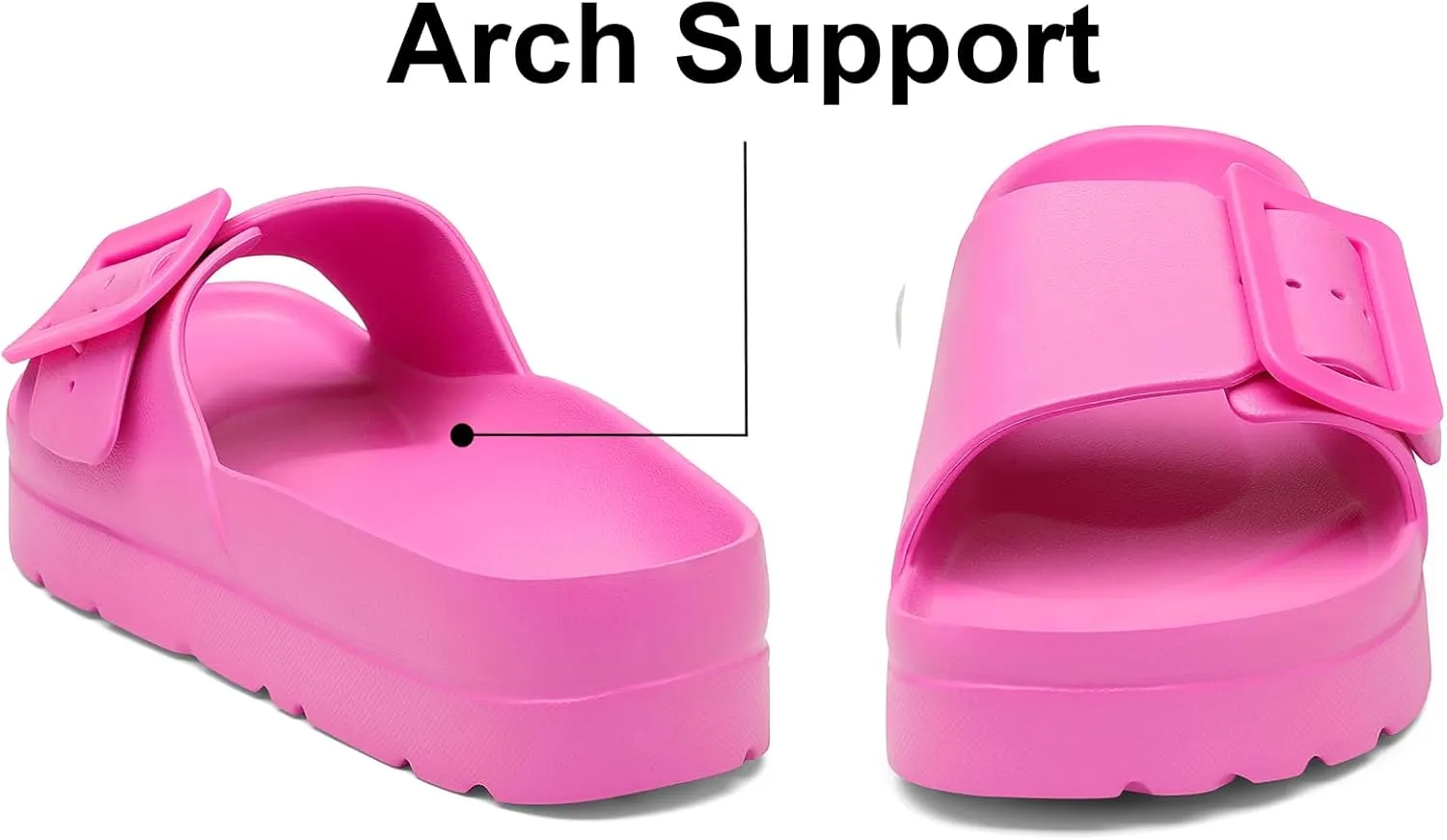 Women's Platform & Wedge Sandals with Arch Support for Woman Slides Comfort Lightweight Outdoor Slippers Ultra Cushion