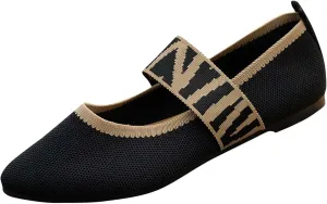 Womens Pointed Toe Flats Knit Dress Shoes Comfort Women Shoes Slip On Shoes Classic Softable Shoes Business Work Shoes