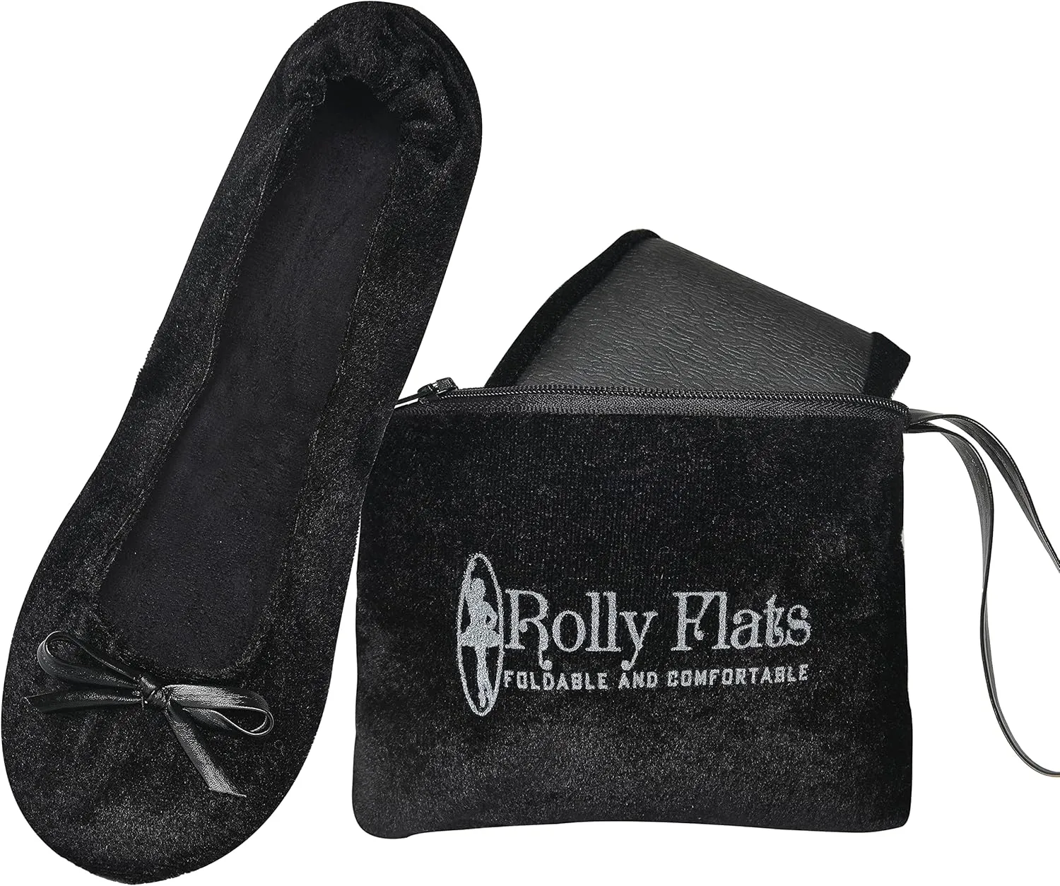 Women's Portable Foldable Ballet Flats Shoes Roll Up Slippers for Travel