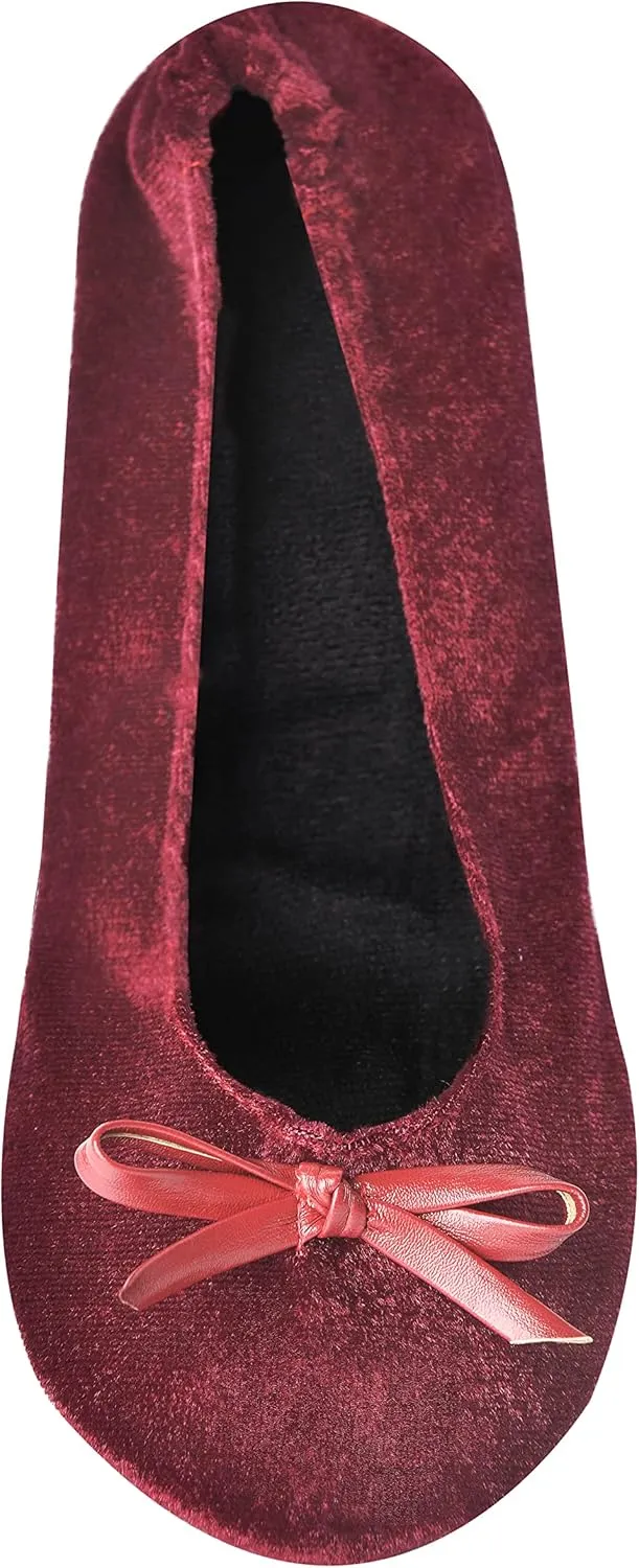 Women's Portable Foldable Ballet Flats Shoes Roll Up Slippers for Travel