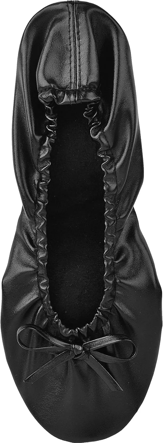 Women's Portable Foldable Ballet Flats Shoes Roll Up Slippers for Travel
