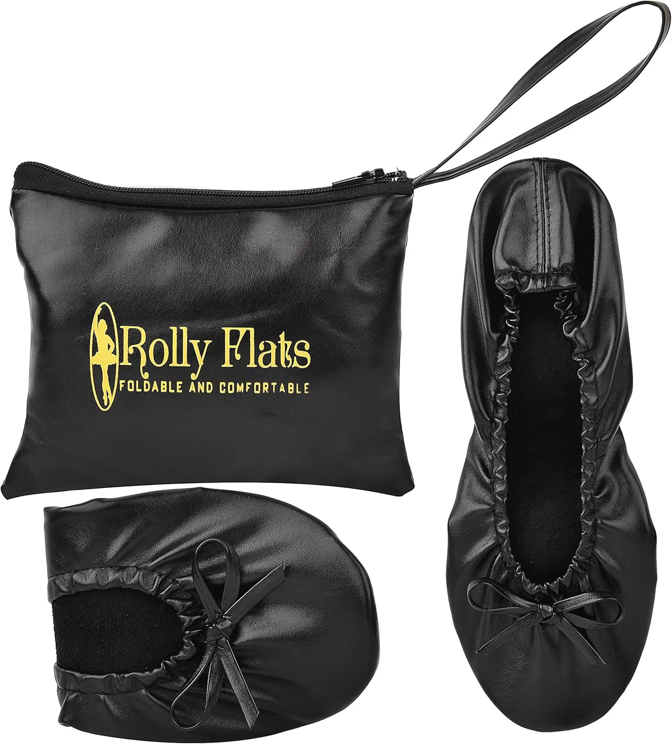 Women's Portable Foldable Ballet Flats Shoes Roll Up Slippers for Travel