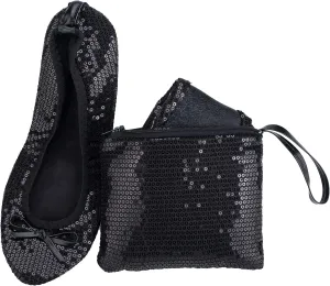 Women's Portable Foldable Ballet Flats Shoes Roll Up Slippers for Travel
