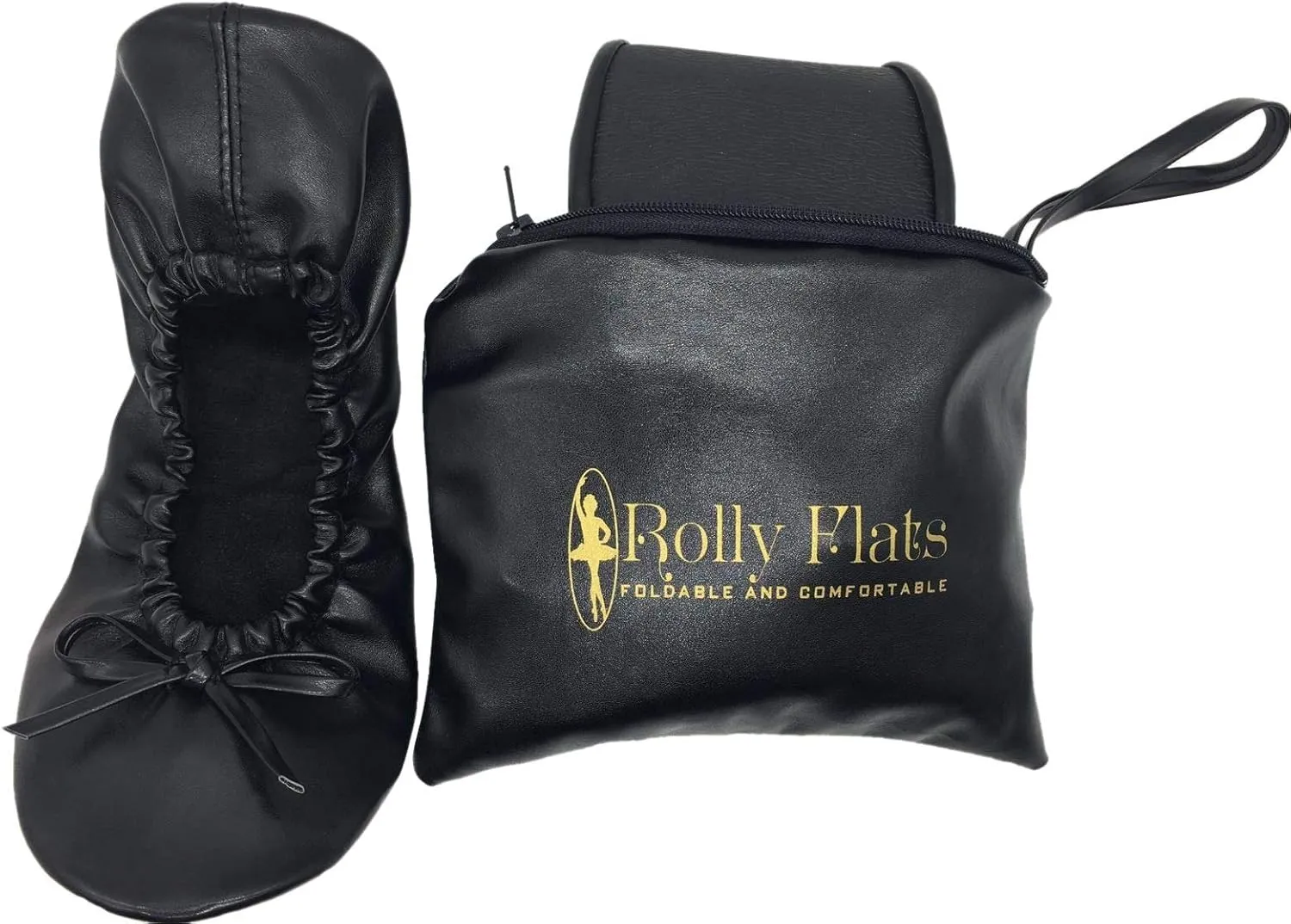 Women's Portable Foldable Ballet Flats Shoes Roll Up Slippers for Travel