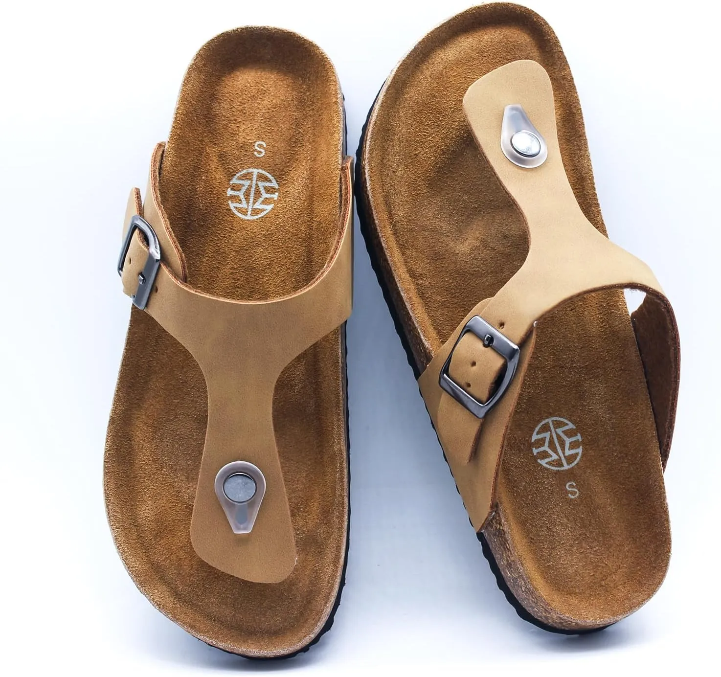 Womens Sandals Comfortable Cork Footbed Slides with Memory Foam Beach Essential Summer Sandals For Women 2025