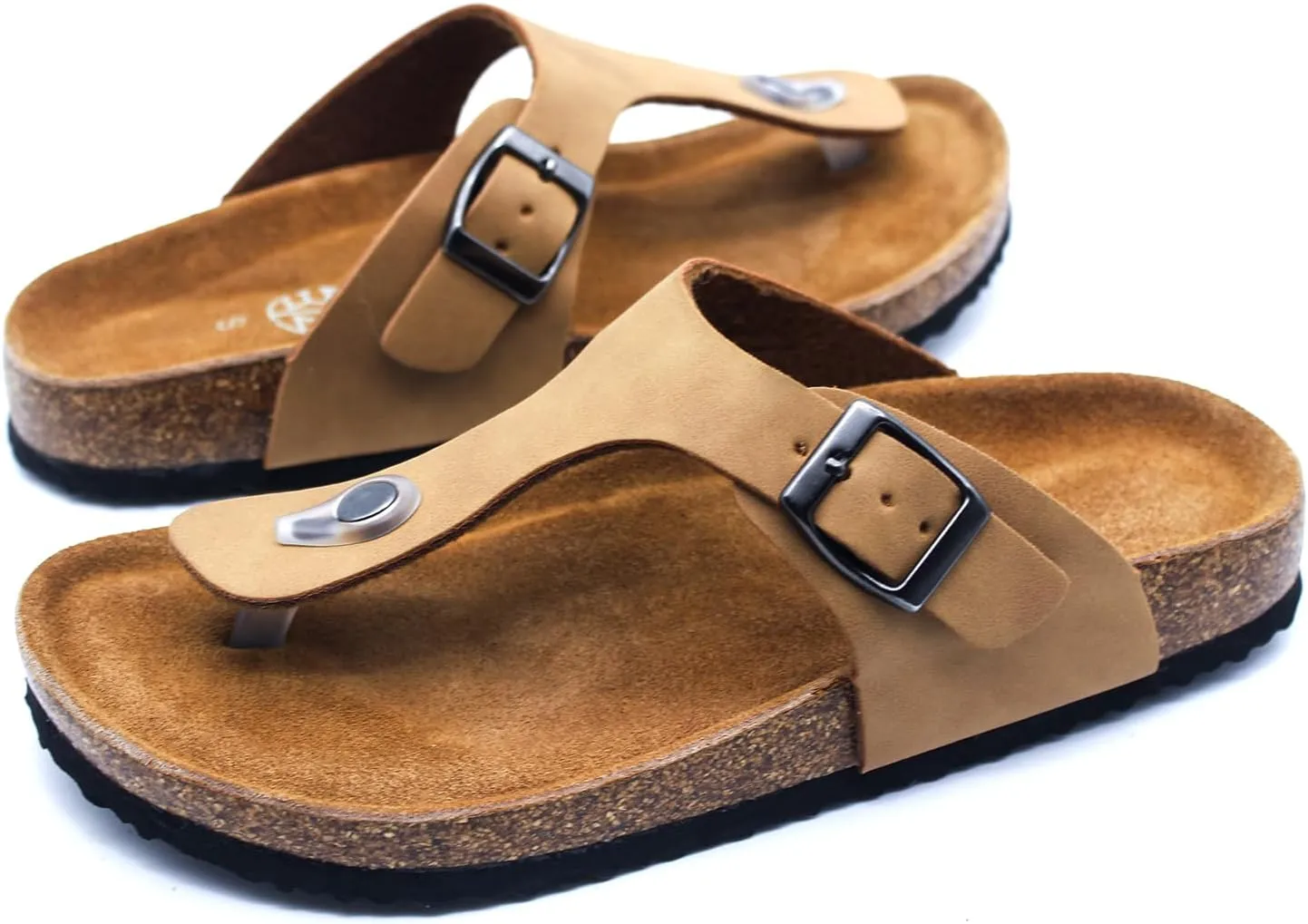 Womens Sandals Comfortable Cork Footbed Slides with Memory Foam Beach Essential Summer Sandals For Women 2025