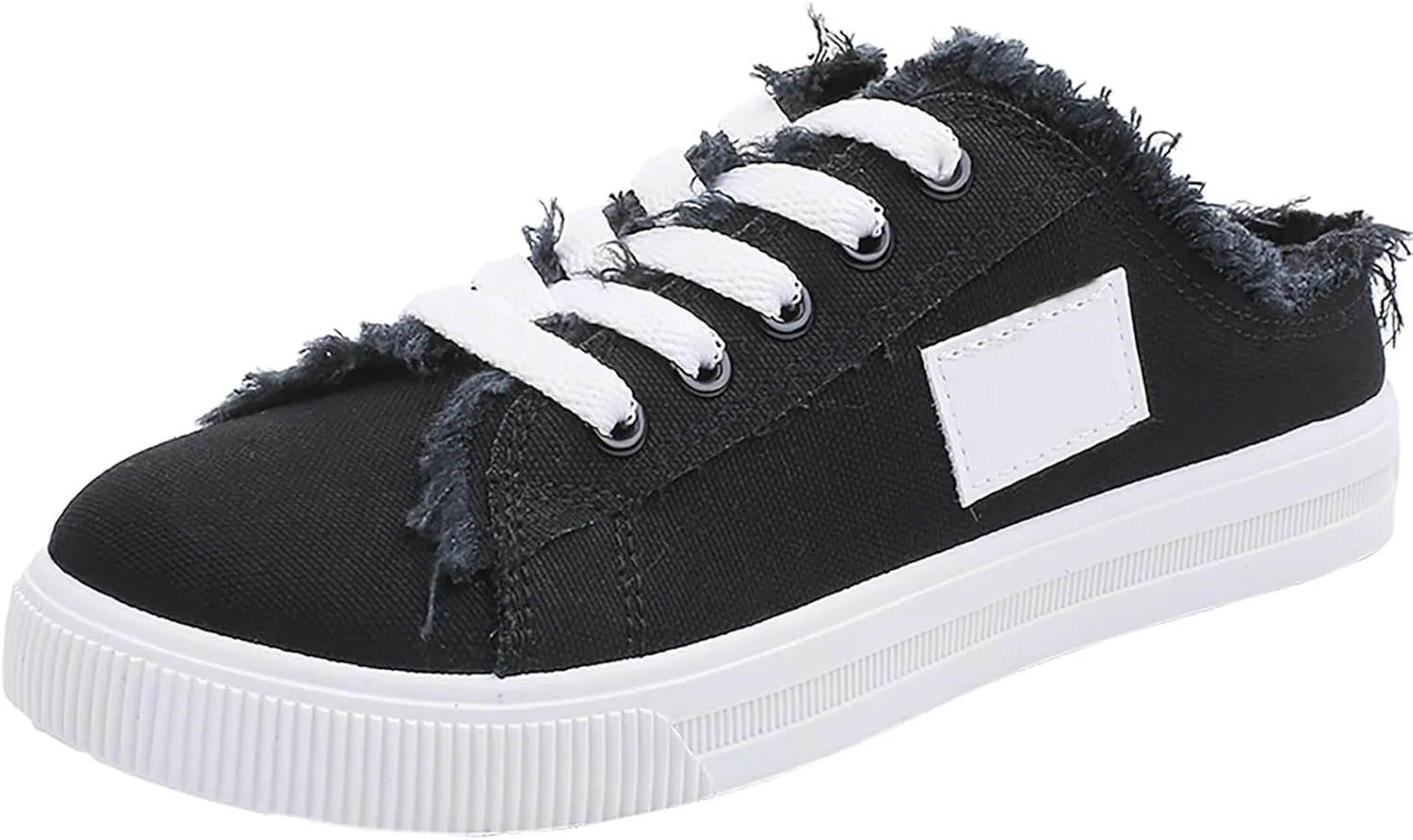 Women's Slip on Canvas Shoes Low Top Casual Walking Shoes Fashion Comfortable Non Slip Sneakers Summer Dressy Flat Shoe Lightweight Outdoor Sneaker