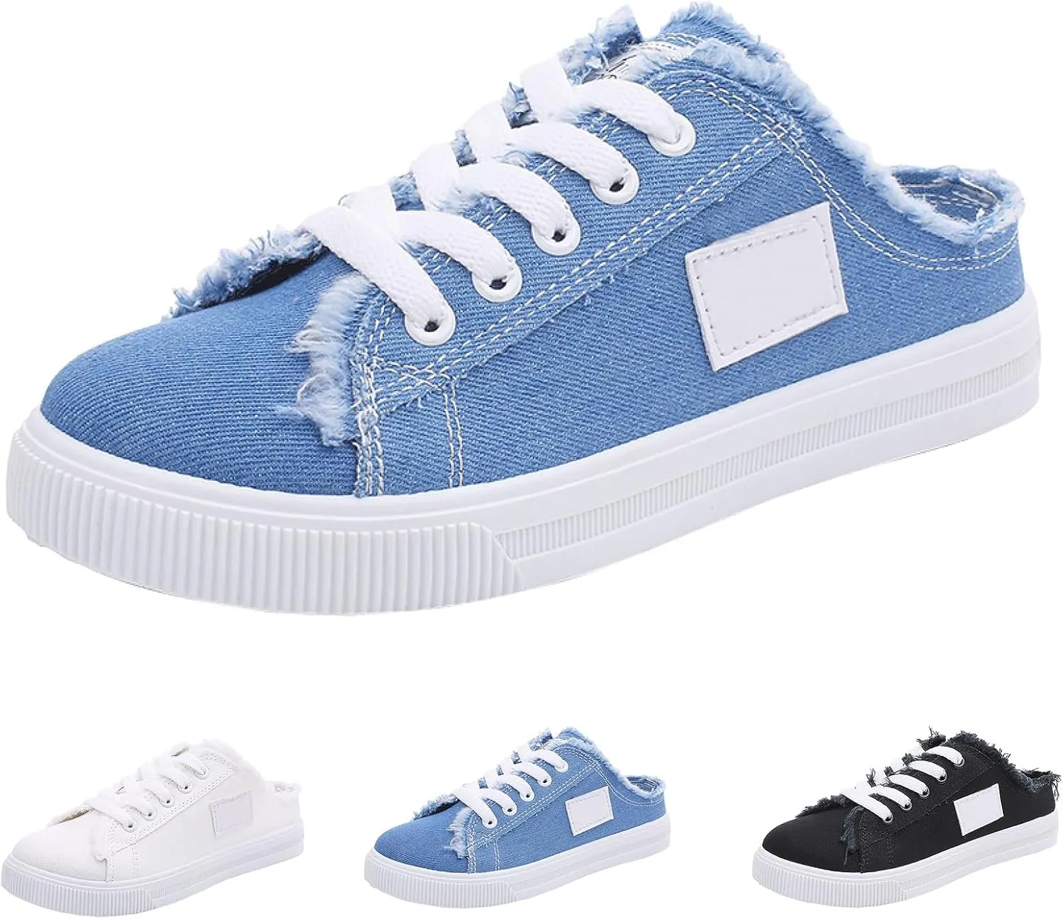 Women's Slip on Canvas Shoes Low Top Casual Walking Shoes Fashion Comfortable Non Slip Sneakers Summer Dressy Flat Shoe Lightweight Outdoor Sneaker