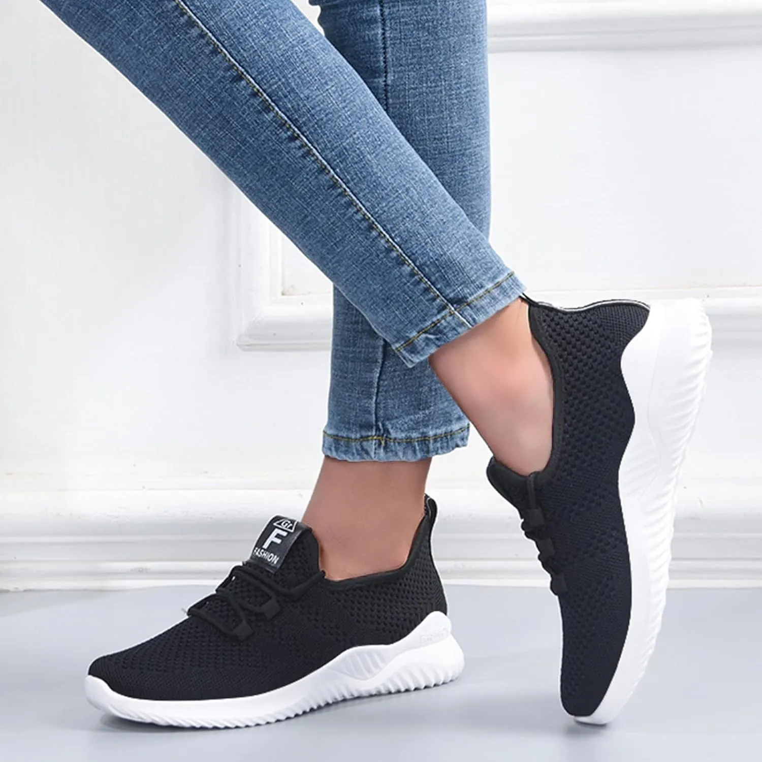 Womens Slip On Running Shoes Gym Workout Shoes Fashion Sneakers Athletic Tennis Sports Shoe Lightweight Breathable Fashion Casual Athletic Workout Walking Sneaker