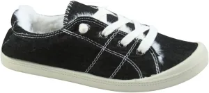 Women’s Slip-On Sneaker Fashion Low Top Casual Shoes Lace up Classic Walking Shoes