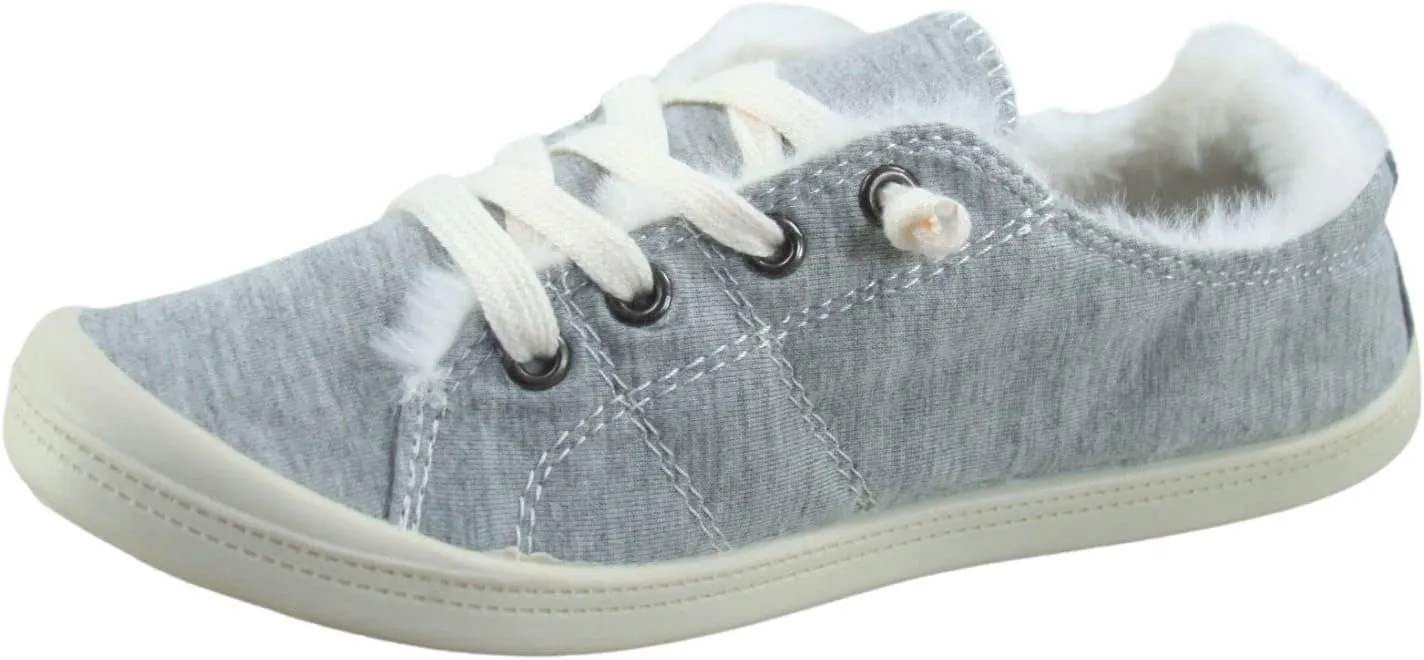 Women’s Slip-On Sneaker Fashion Low Top Casual Shoes Lace up Classic Walking Shoes