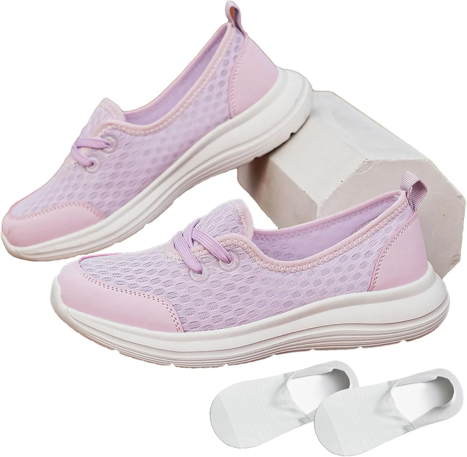 Women's Soft Sole Mesh Comfort Orthopedic Shoes, Flat Arch Support Walking Shoes