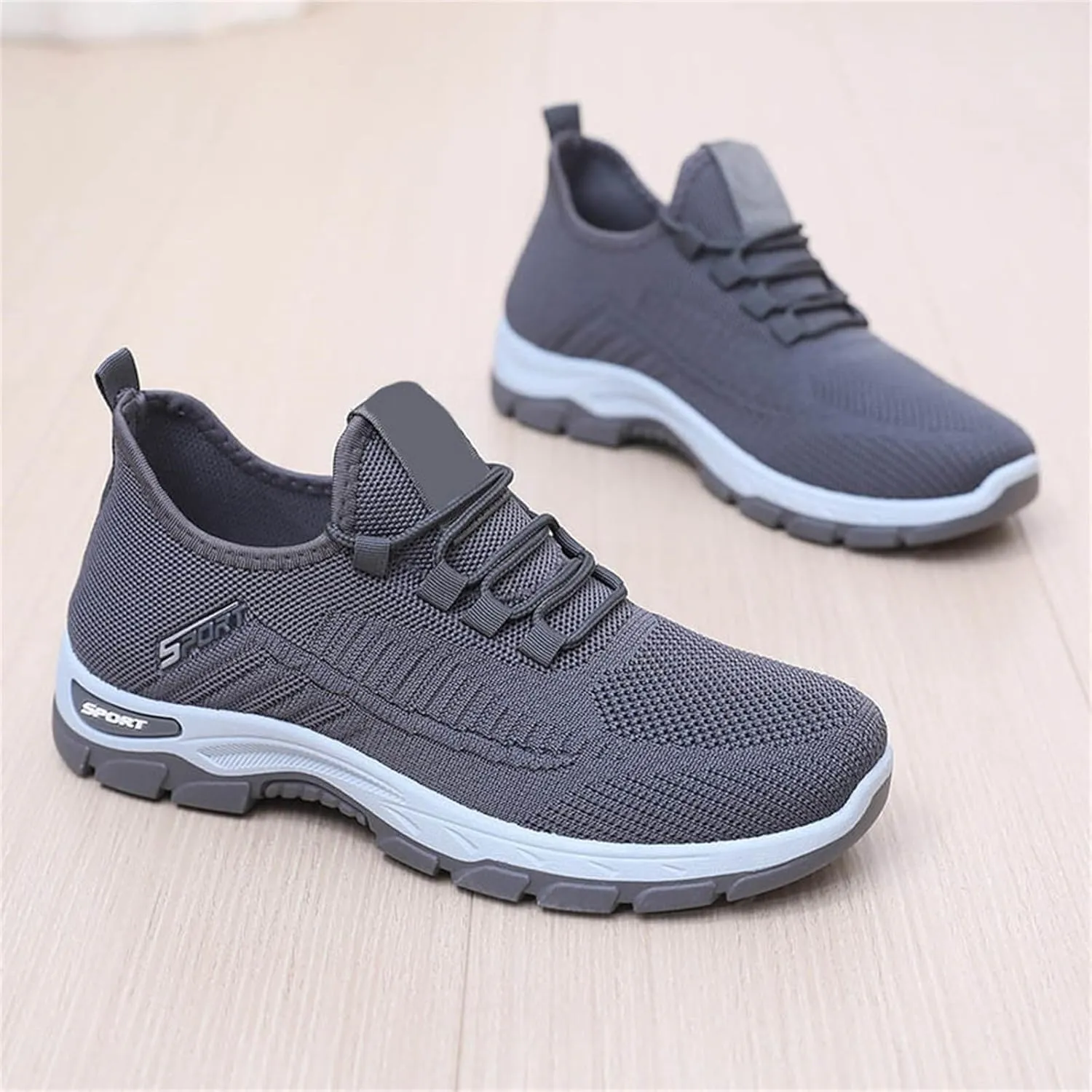 Women's Stretch Knit Slip on Lace Sneaker Comfortwear Orthopedic Arch Support Gym Tennis Athletic Mesh Sports Shoes
