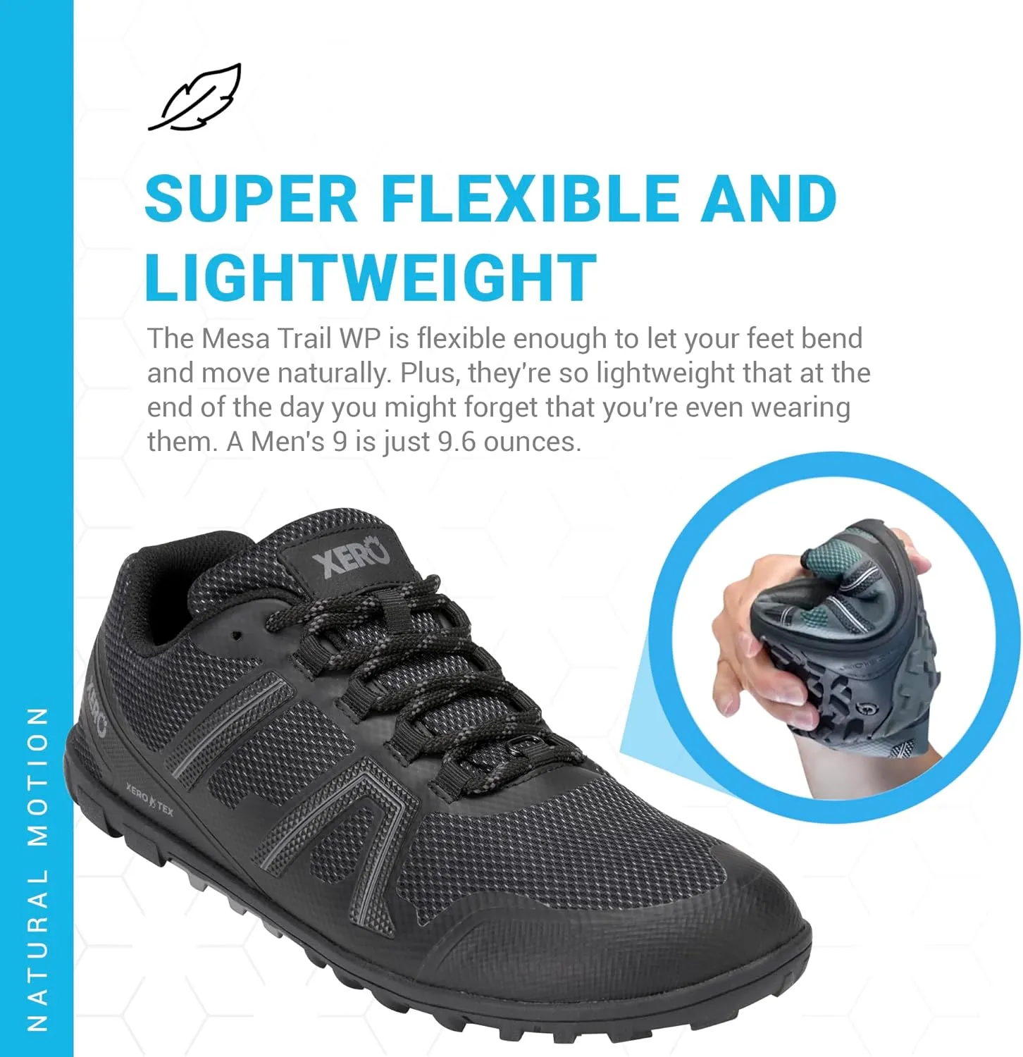 Xero Shoes Men's Mesa Trail Waterproof Barefoot Trail Run Shoe