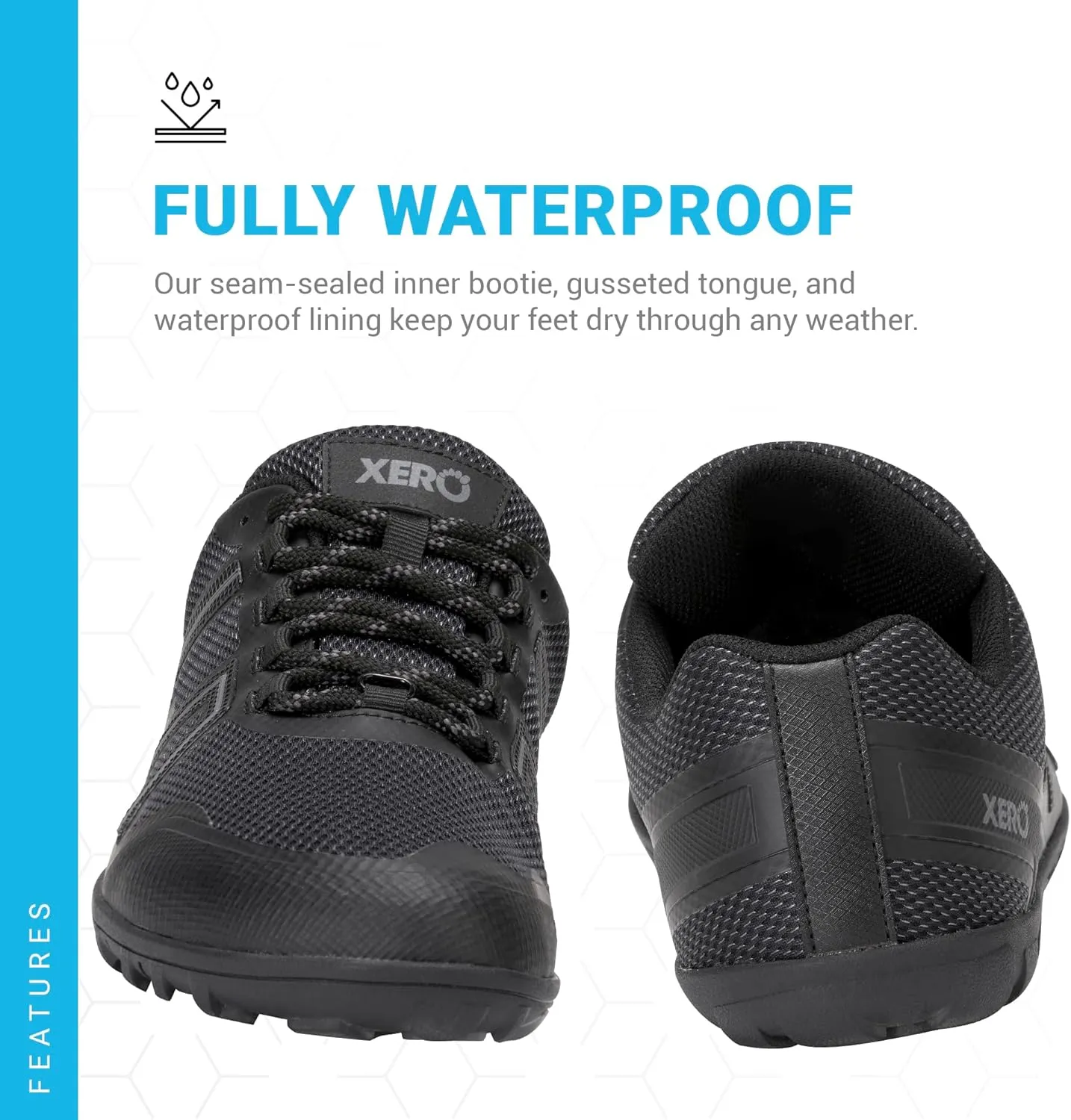 Xero Shoes Men's Mesa Trail Waterproof Barefoot Trail Run Shoe