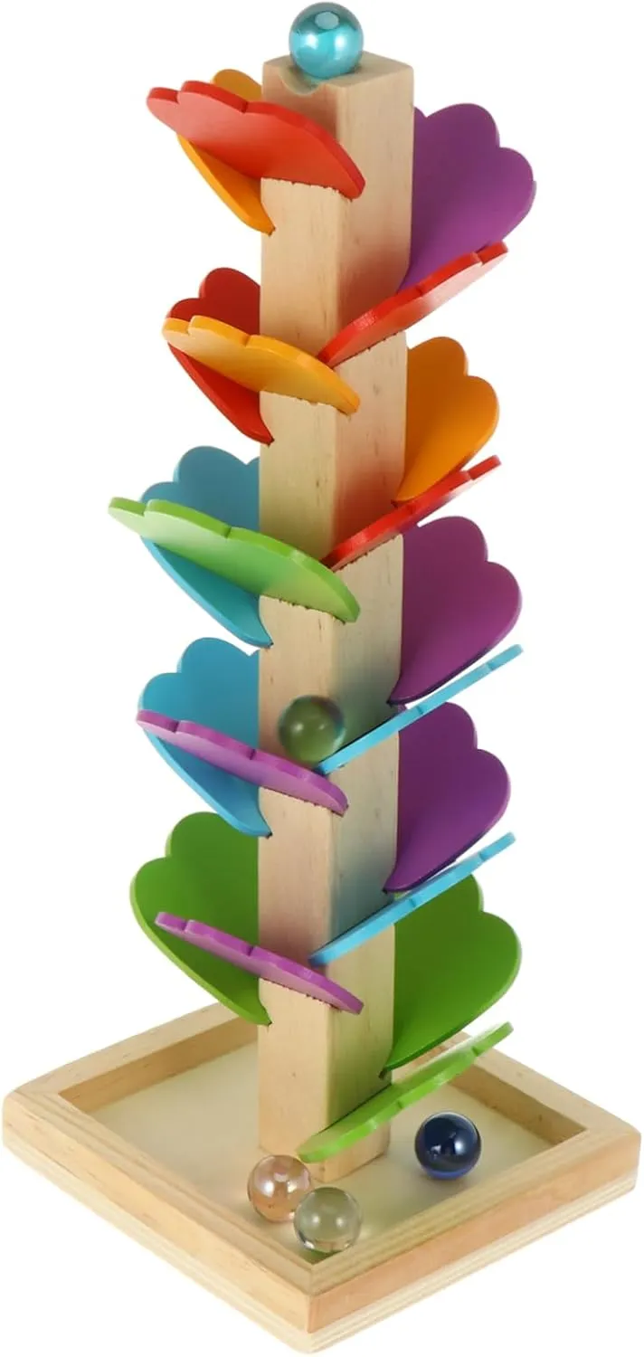 Yardwe 1 Set Tree Shaped Ball Run Educational Sliding Ball Drop for Develops Motor Skills and Provides Engaging Fun Easy to Assemble with Multiple Parts