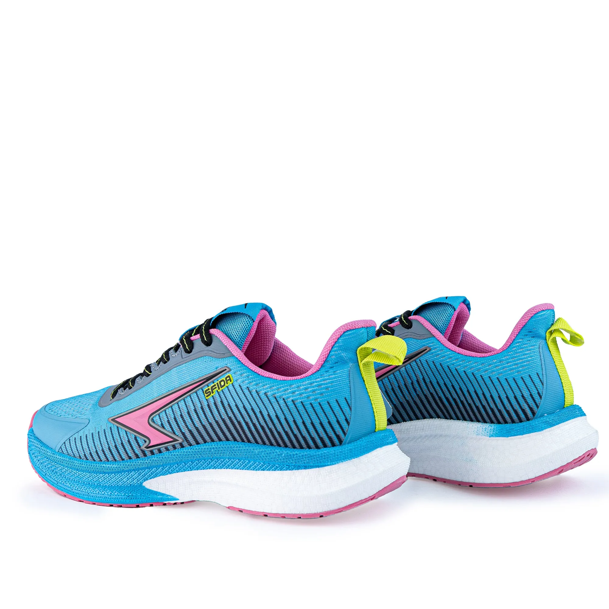 Zephyr Girl's Performance Runners Lace Up - Blue/Pink