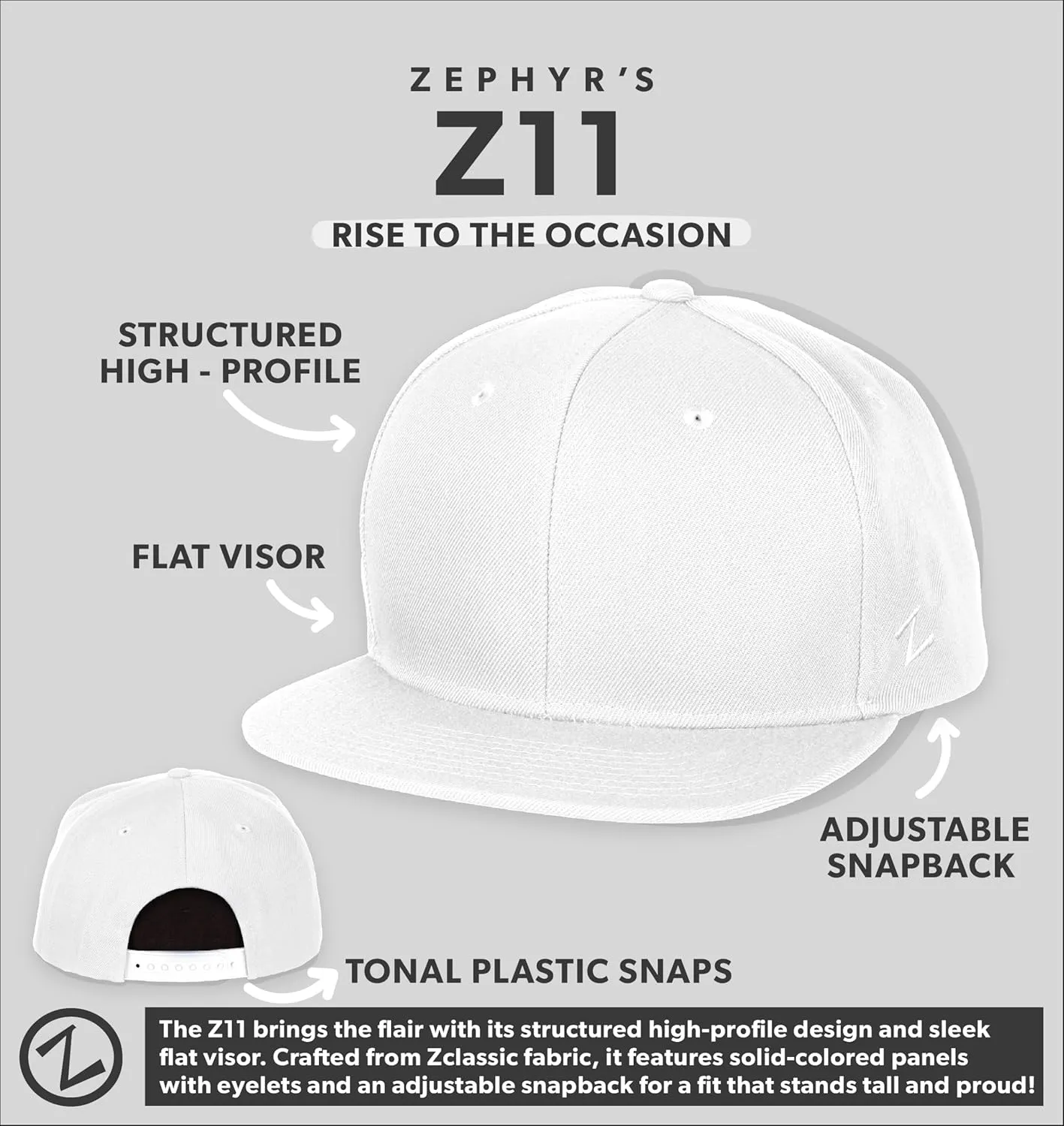ZHATS NHL Officially Licensed Adjustable Snapback Hat Flat Bill Z11 Icon Team Color